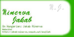 minerva jakab business card